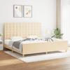 Vidaxl Bed Frame Without Mattress, Cream, 200X200 Cm, Upholstered