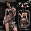 Nightly Fragrance Chinese Style Cheongsam Sexy Lingerie Retro Hollowed Out Pure Desire Temptation Nightdress Uniform Set