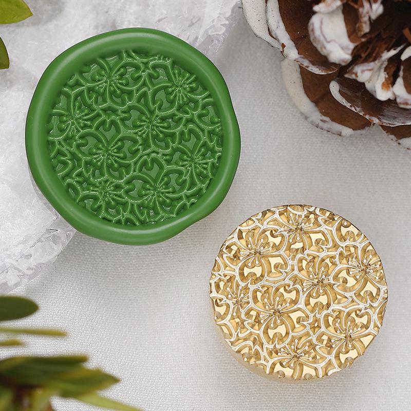 1pc Texture Wax Seal Stamps Brass Head 3D Dragon Scale Ice Cubes Growth Ring Triangle Sweater Pattern Removable Wax Sealing
