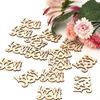 Pack of 60 Wooden Letters Wood Slices Unfinished Signs Scrapbooking Crafts Anniversary Gifts Love Wedding Happy Birthday Party