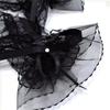 Elegant Short Lace Gloves with Bow, Fingerless Gloves for Wedding, Party & Cosplay
