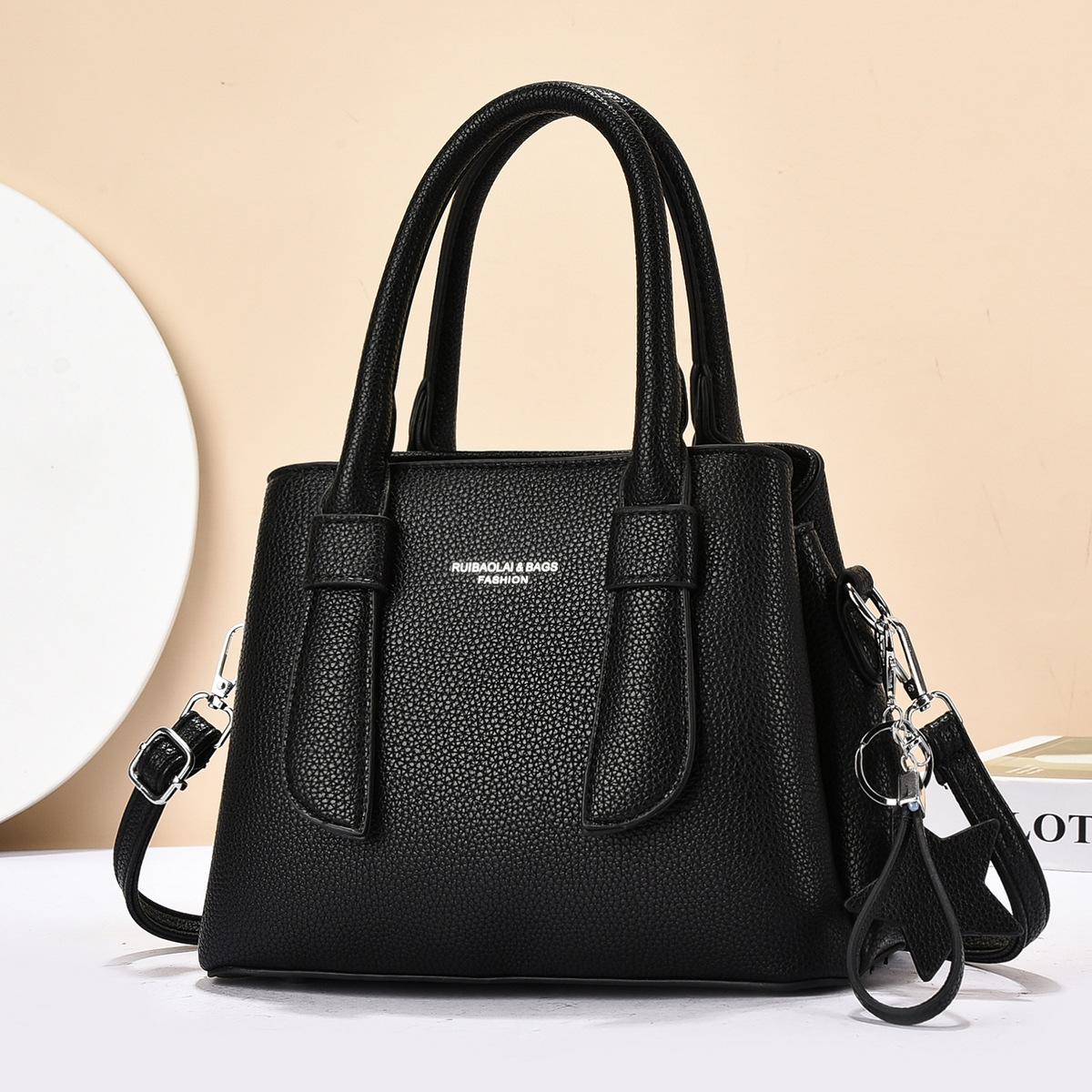 

Новая Мода Сто Мультиклип Кроссбоди Сумка - Женская Сумка Через Плечо Минималистичная Текстура Повседневная Большая Вместимость Сумка чёрный