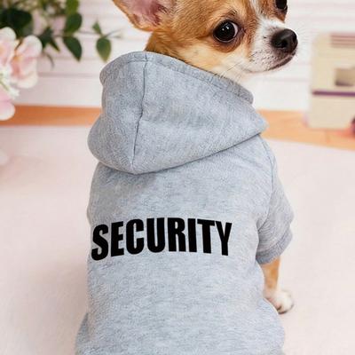 1pc Gray Pet Hoodie, Warm Fleece Lined Two-Legged Cat Design Sweatshirt for Small Dogs, Anti-Shedding, Suitable for Autumn/Winter