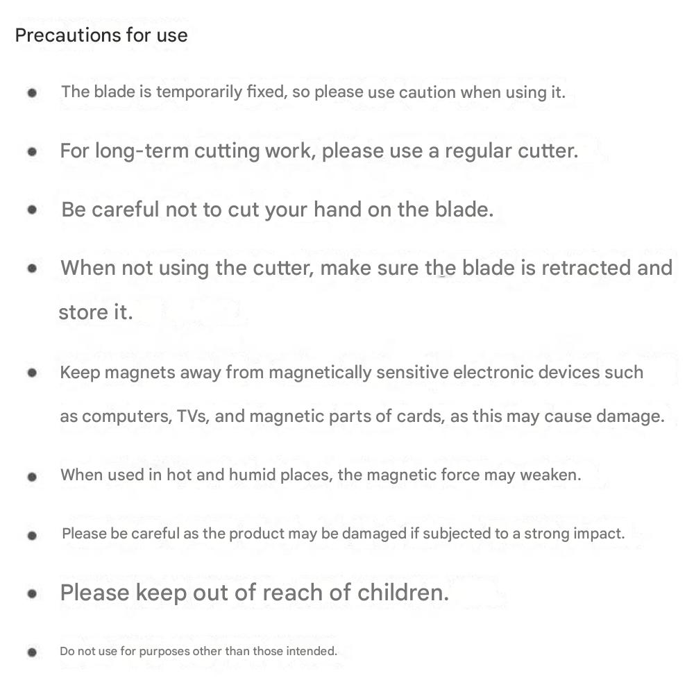 Mini Cutter & Magnets (2 pieces)