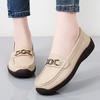 Women Simple Red Loafers Leather Driving Moccasins Comfort Flats Black Casual Slip on Plus Size Black Shoes