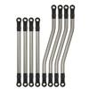 8PCS RC 1:10 Stainless Steel Adjustable Link Plastic Rod End 318mm-324mm for Axial Capra 1.9 UTB-AXI03004 1/10 RC Crawler Car