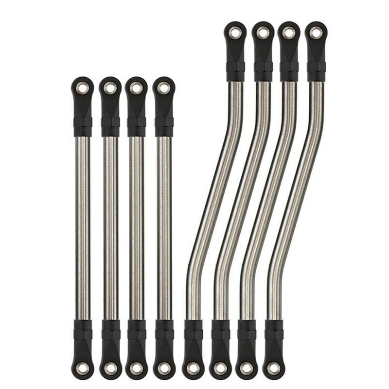 8PCS RC 1:10 Stainless Steel Adjustable Link Plastic Rod End 318mm-324mm for Axial Capra 1.9 UTB-AXI03004 1/10 RC Crawler Car