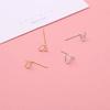 Beixi S925 Sterling Silver Hollow Heart Earrings for Women - Elegant Studs and Small Ear Ornaments