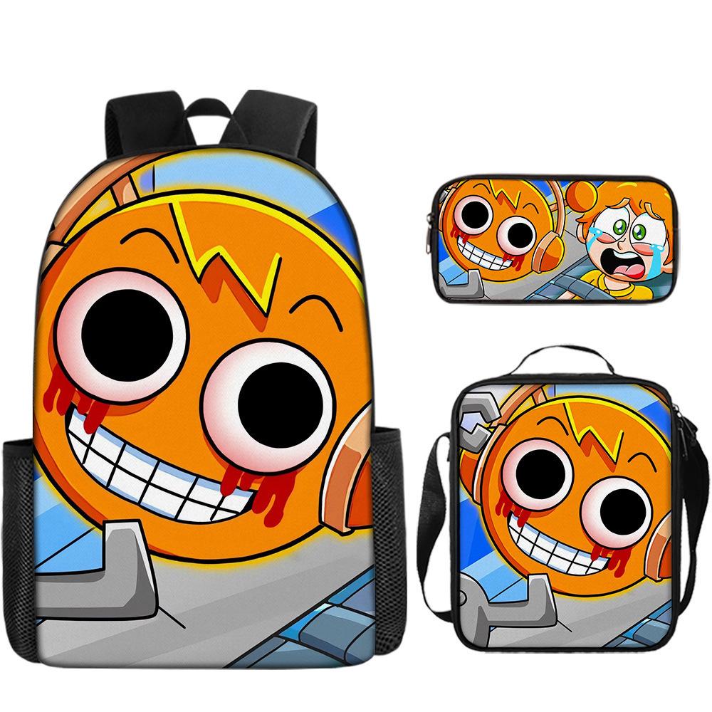 Rhythm Box Sprunki Student School Bag Backpack Backpack Three-Piece Set