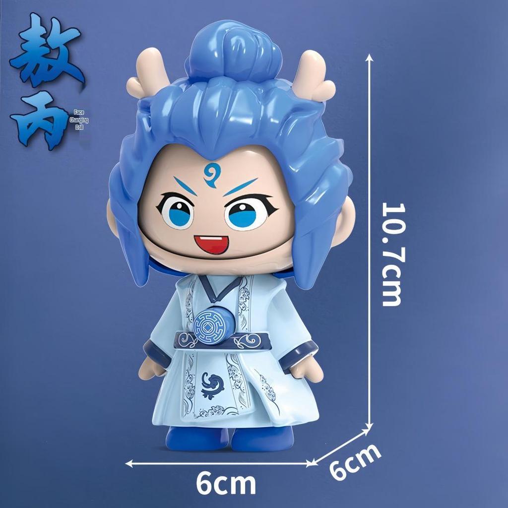 Portachiavi Cambiafaccia Emoji Nezha: Giocattolo a Ciondolo Divertente e Interattivo per Bambini