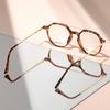 Double-beam high-end metal leg reading glasses, fashionable and ultra-light, daily wear, shooting decoration, reading glasses