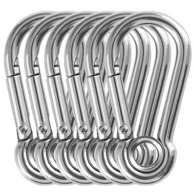 Wlikn Carabiner 304 Stainless Steel Load Capacity 240KG Spring Hook