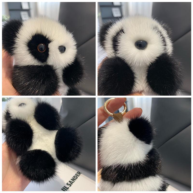 "Adorable Panda Plush Keychain Cute Animal Bag Accessory Holiday Gift"