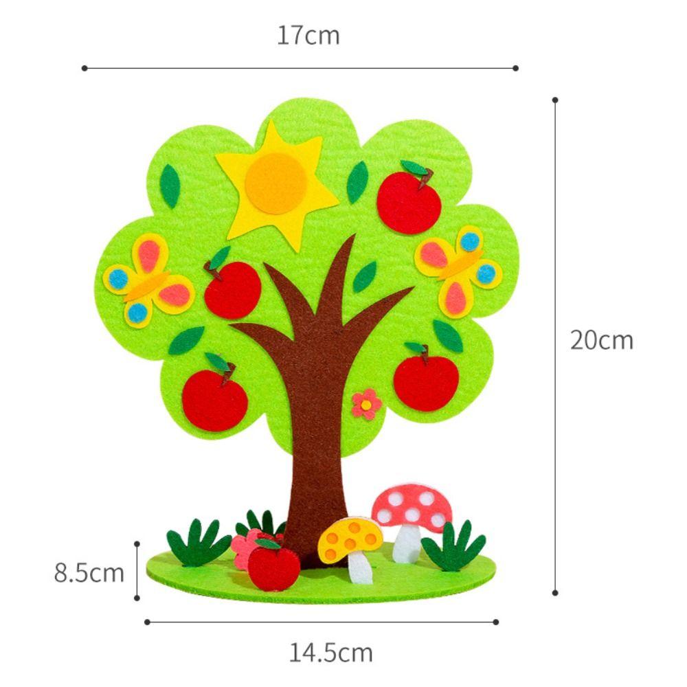 Vibrant Colors Felt Tree Kit Non-Woven Fabric Kids Puzzle Toy DIY Craft Kit Kindergarten Education