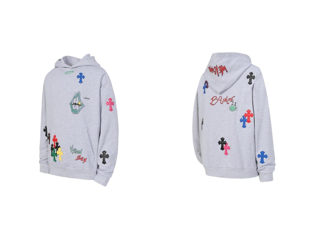 Unisex Autumn/Winter Horseshoe Hoodie with Sanskrit Print - European & American Trend