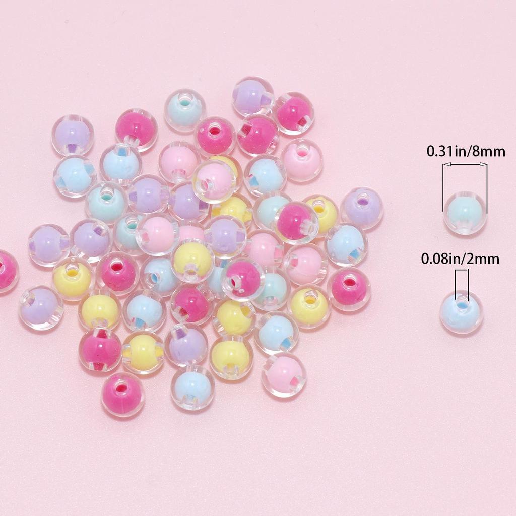 Acrylic Candy Color Flower Heart Rabbit Beads for DIY Children's Educational Ornaments and Mother's Day Crafts