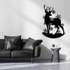 Handmade Deer Metal Wall Sculpture, Rustic Winter Home Decoration