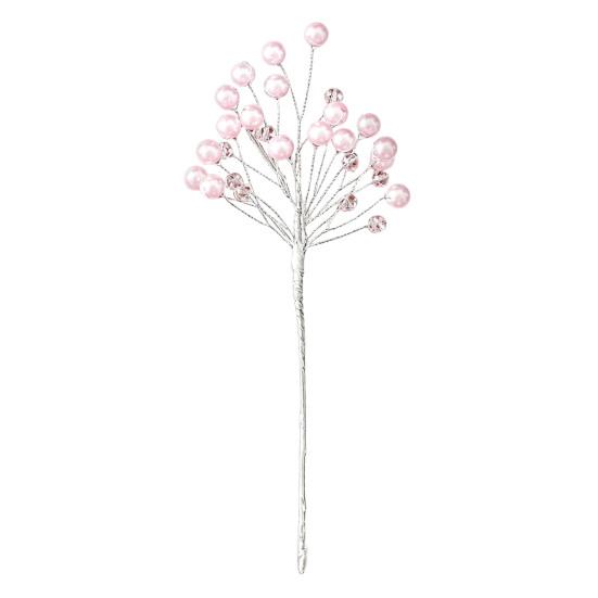Winter-Themenparty-Dekoration Künstliche Kristall-Weihnachtsbaum-Stecker mit biegsamem Draht, Acryl-Perlen-Spray Bastelbedarf für Ornamente Feiertage