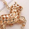 Keychain Pendant Horse Shape Rhinestone Inlaid Key Chain Diverse Color Backpack Keyring Key Accessory