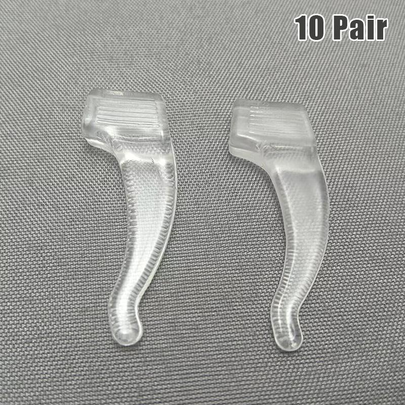 10 пар противоскользящих силиконовых заушных упоров для очков, фиксаторы, аксессуары, наконечники дужек