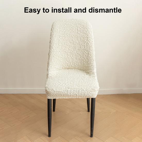 Stretch Chair Cover for Dining Room Jacquard Parson Chair Slipcover Washable Seat Protector for Home Hotel Banquet