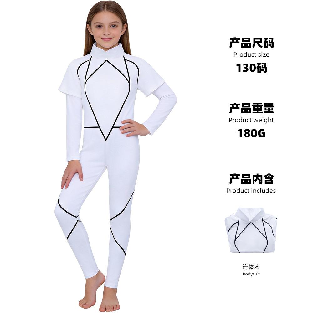 Halloween Character Show Costume Kali Prasad White Line Onesie Stranger Things Costume Children 110
