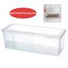 1Pcs Nail Art Rectangle Transparent Storage Box Nail Rhinestone Brush Pen Buffer Grinding Files Organizer Container Case