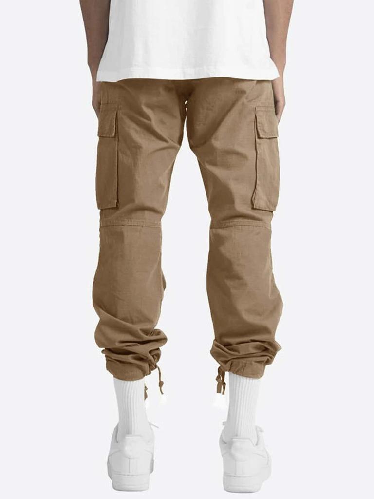 2025 Men's European & American Multi-pocket Drawstring Workwear Trousers