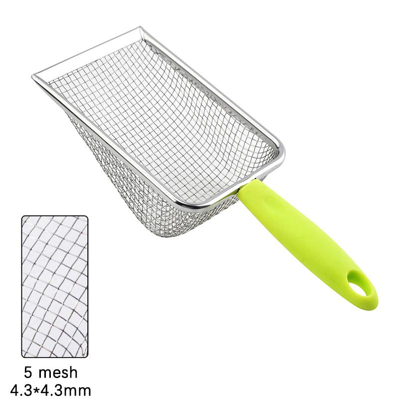Pet Cleaning Tools Stainless Steel Feces Shovel Net Cat Litter Shovel Reptiles Lizard Sand Shovel Mesh Screen Fecal Spoon