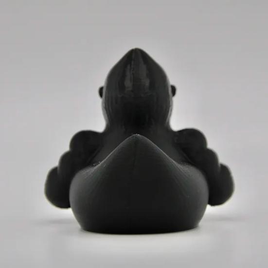 Black Gorilla Duck Figurine 3D Printed Muscle Orangutan Duck Statue Animal Sculpture Home Office Desktop Car Dashboard Decoration Ornament