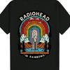 Men's Vintage Radiohead "In The Rainbow" Pattern T-Shirt Cotton Crew Neck Short Sleeve T-Shirt Casual Summer Men's Comfort Top