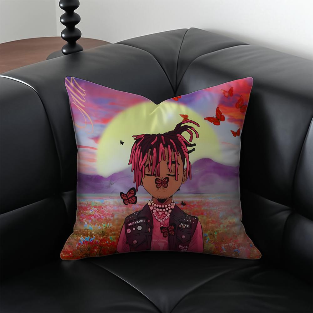 singer rap JJuice WRLDMT Cushion Cover Pillow Case Antidustmite Invisible zipper silky plush cushion