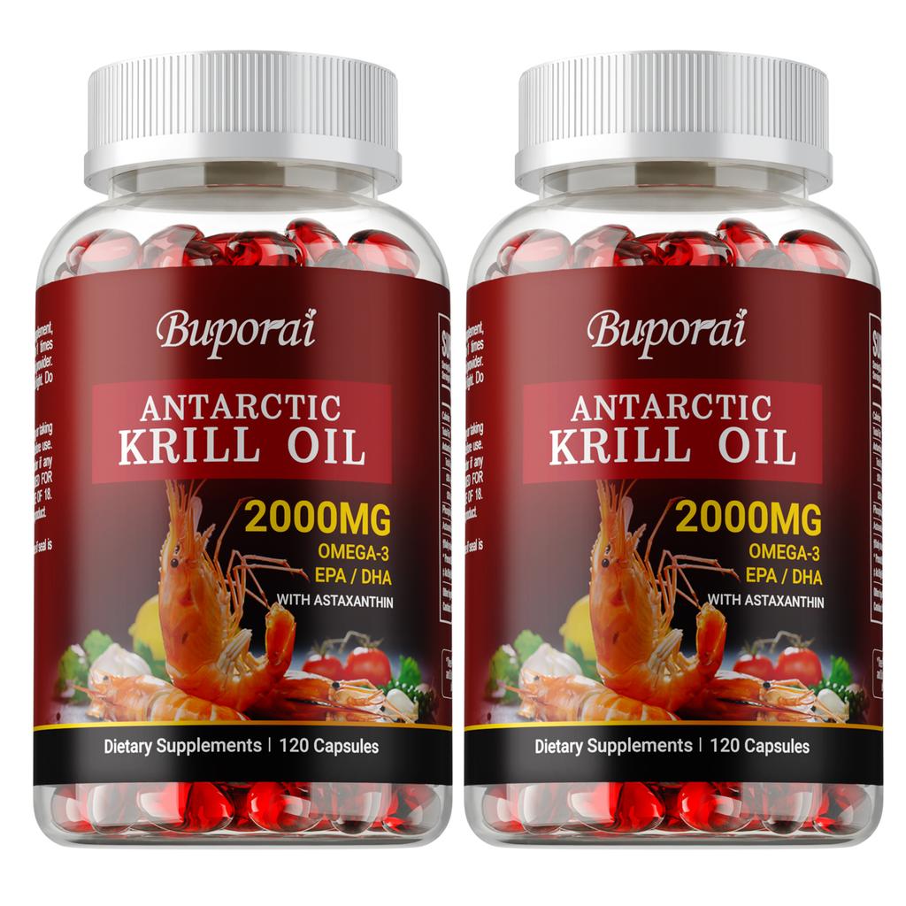 Nagy tisztaságú antarktiszi krillolaj lágyzselatin kapszulák, prémium Omega-3, szemvédő, antioxidáns, felnőttek számára alkalmas.
