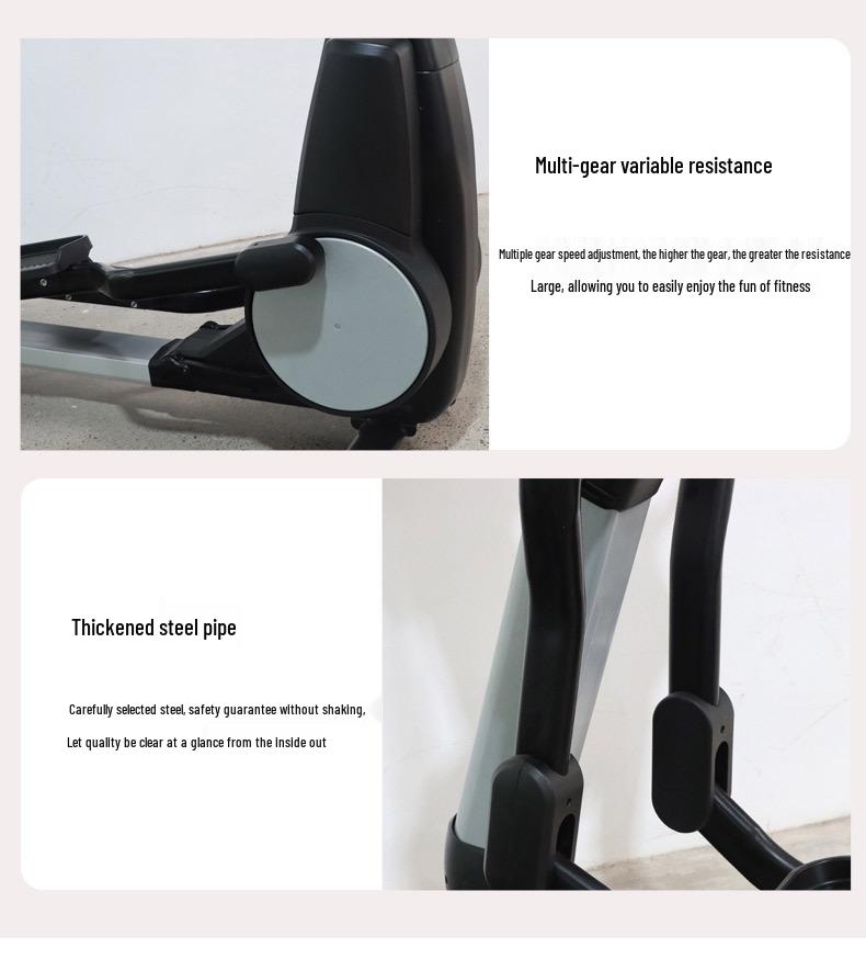 Commercial Magnetic Elliptical Machine, 32 Resistance Levels, Full-Body Aerobic Trainer, Space-Saving Stepper