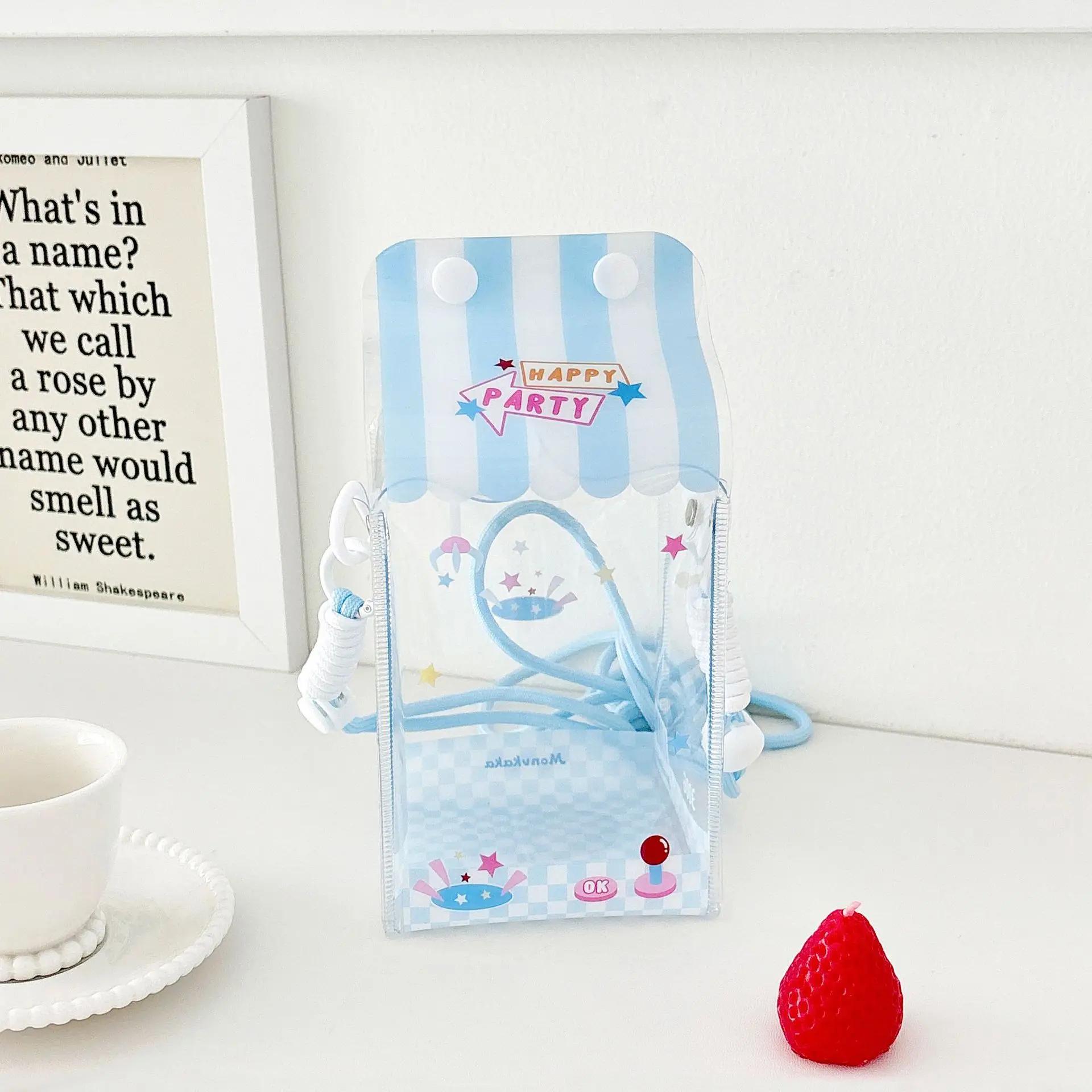 

Cute Milk Carton Toy Bag Zipper Bag Badge Display Bag Badage Buggy Bag Decorative Bag for Outing Baby Carrying Case with Lanyard синий