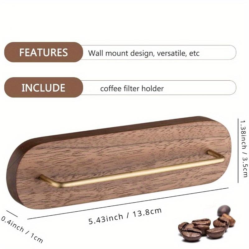 Wall Mount Coffee Filter Holder with Adhesive Sticker Cone Coffee Filter Dispenser V60 Coffee Filter Holder