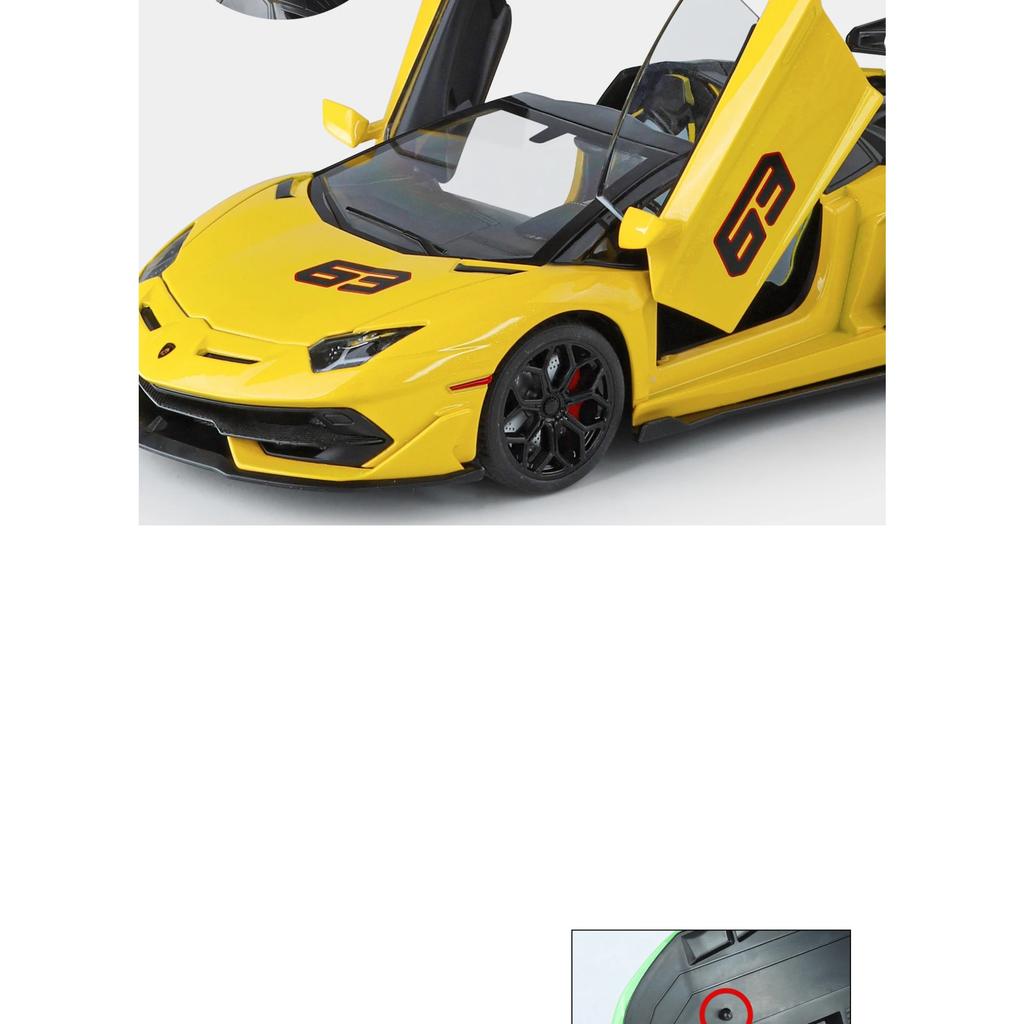 1/18 Lamborghini Aventador SVJ63 Removable Convertible Version Supercar Alloy Metal Diecast Model Car Outdoor Decoration Ornament Collection