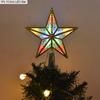 Christmas Tree Top Star LED Light Lamp Christmas Decorations For Home Xmas Tree Ornaments Navidad New Year 2025 Natal Noel
