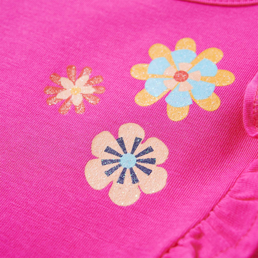 Kids Long Sleeve T Shirt Dark Pink Size 104