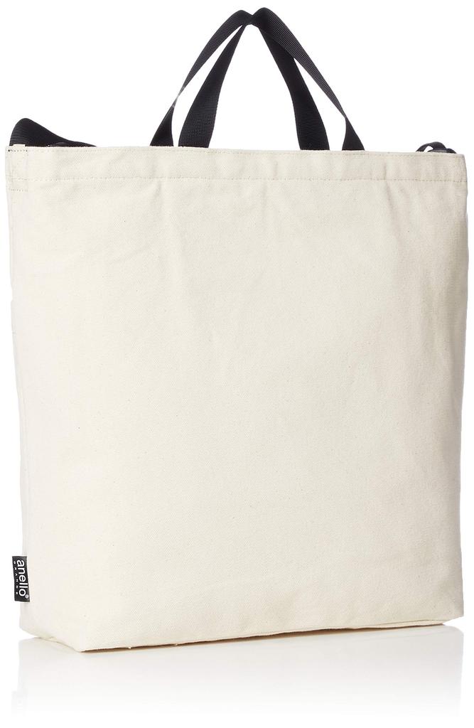 Anello Grande GI-S0491 CT Cotton Canvas 2-Way Tote Bag, Ivory