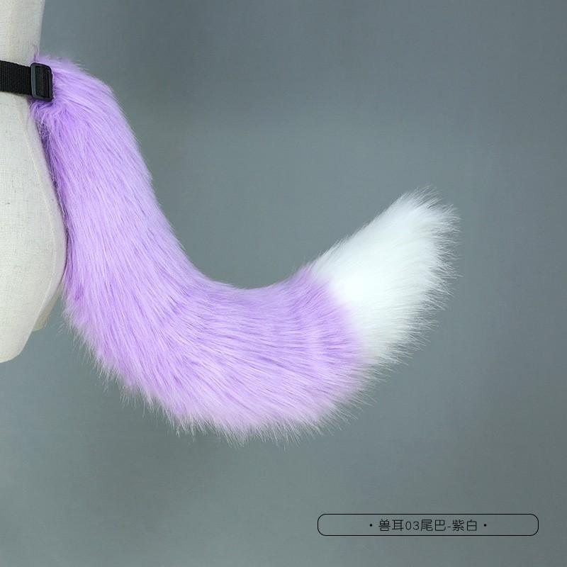 Handmade Plush Fox Tail Cosplay Accessory Anime Conventions Unisex Animal Costume Prop