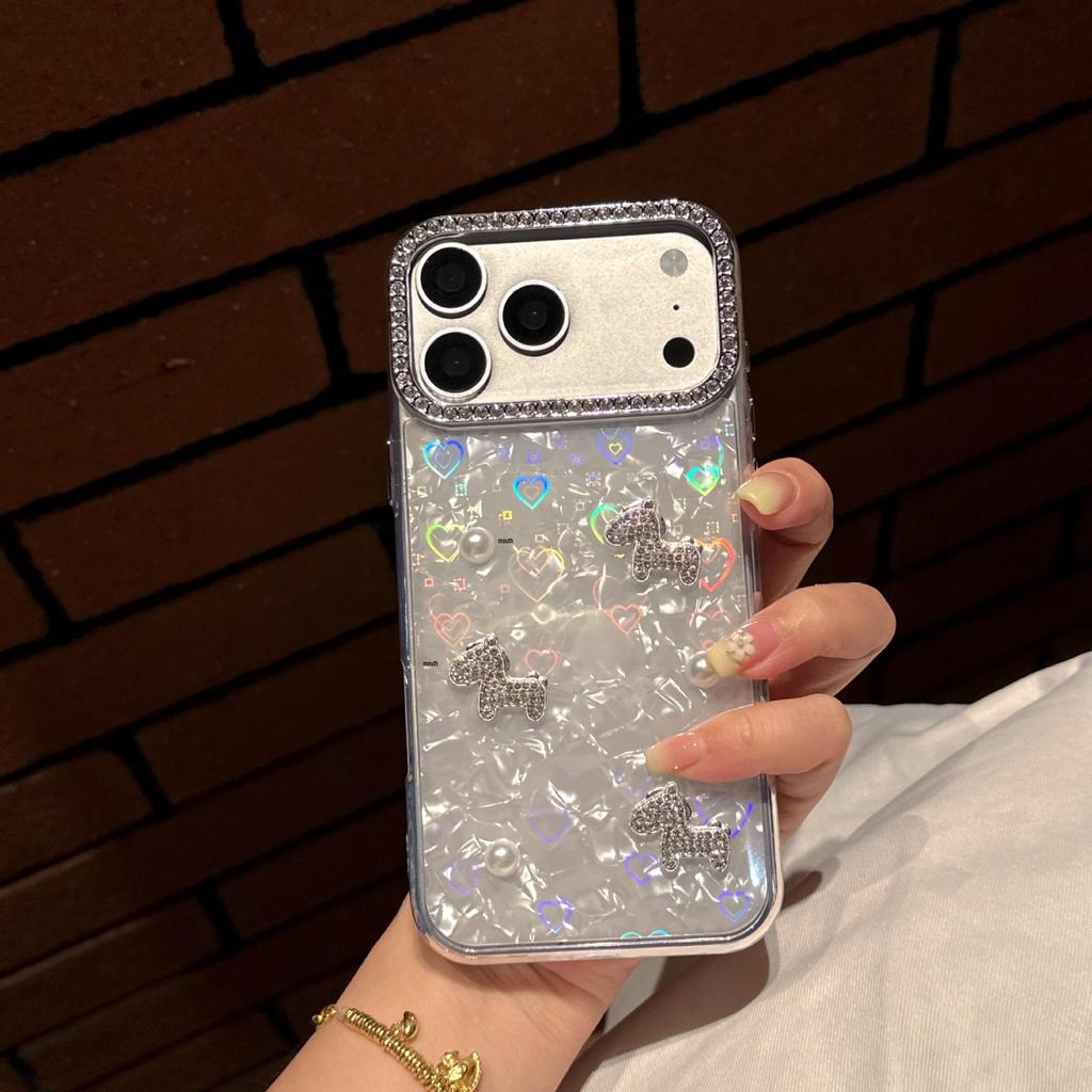 Bright Diamond Pearl Horse Phone Case for Vivo Y500 Pro/X300S, S30/S50