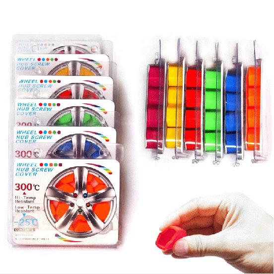 20pcs Silicone Car Tyre Wheel Hub Covers Protection Caps Wheel Hub Screw Protector Dust Proof Bolt Car Accessories 19mm/21mm