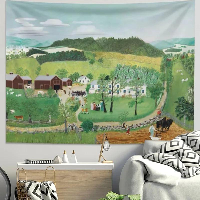 Fresh Pastoral Style Decorative Tapestry Bedroom Living Room Tapestry Home Wall Decoration Tapestry