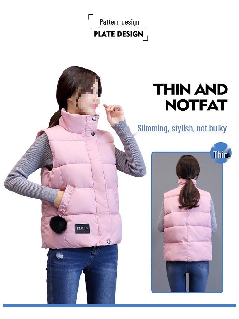 Ärmellose Daunen-Baumwollweste für Damen - 2024 Modetrend für Herbst und Winter