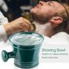 Linkidea Acrylic Shaving Mug with Knob Deep Size Wet Shaving Razor Shave Soap and Cream Bowl for Green Handle, Cup, Men,