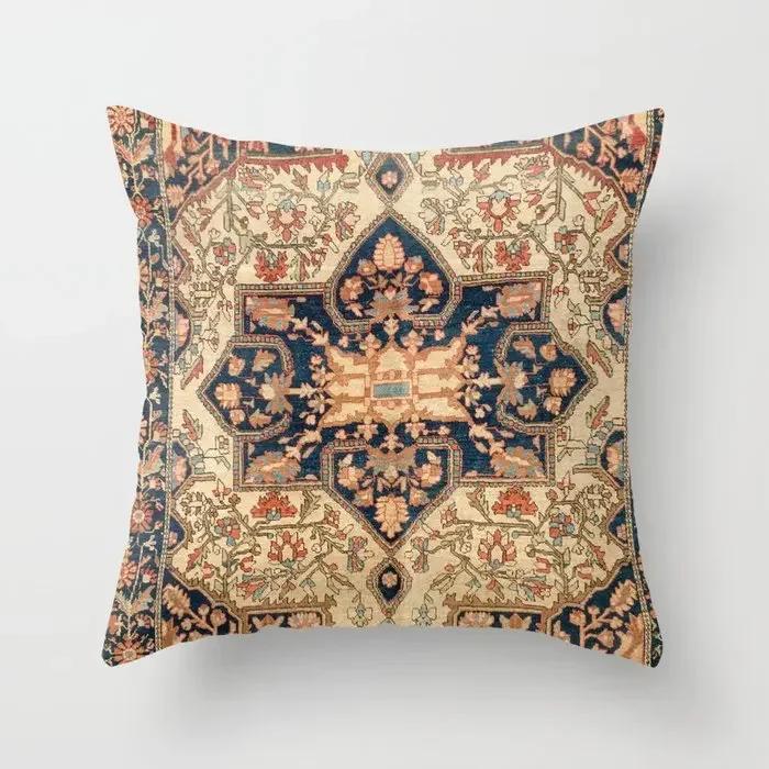 Persian Turkish Carpet Pattern Pillowcase Persian Cushion Case Home Decorative Lumbar Pillow Cover Sofa Car Cushion Cover Decor