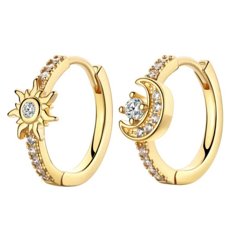 Trendy Copper Moon &Stars Charms Beads Earrings Rings Necklaces Fits Original Bracelets For Women Diy Jewelry Gifts