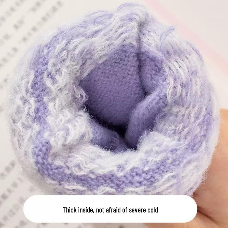 Winter Touchscreen Anti-pilling Bean Fish Gloves - Cute & Warm for Students