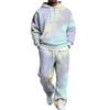 Men's Hoodie and Sweatpants Set with Elastic Waist, Casual Two Piece Outfit